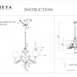 Подвесная люстра Freya Agas FR2404-PL-06-WG