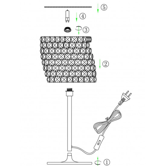 Настольная лампа Odeon Light Astli 2606/1T