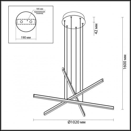 Подвесной светильник Odeon Light Rudy 3890/48L