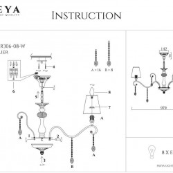 Подвесная люстра Freya Adelaide FR2306-PL-08-W