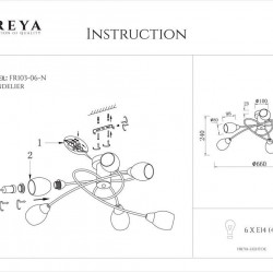 Потолочная люстра Freya Flash FR5103-CL-06-W