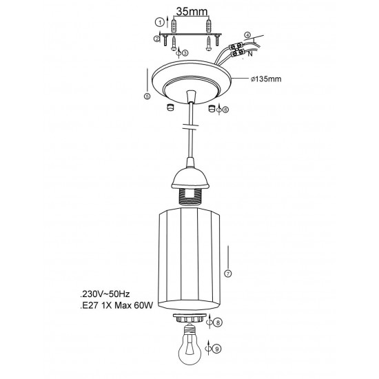 Подвесной светильник Odeon Light Valso 2344/1