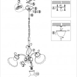 Подвесная люстра Odeon Light Amanda 2621/3