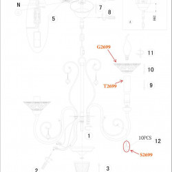 Подвесная люстра Odeon Light Rey 2699/5