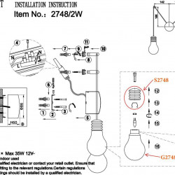 Бра Odeon Light Norin 2748/2W