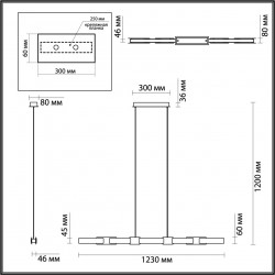 Подвесной светильник для обеденной зоны Odeon Light Fierro 4991/40L