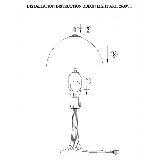 Настольная лампа Odeon Light Carotti 2639/1T