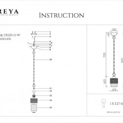 Подвесной светильник Freya Ornella FR2201-PL-11-WG