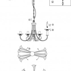 Подвесная люстра Odeon Light Riva 2529/7