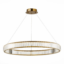 Подвесной светодиодный хрустальный светильник кольцами ST Luce TIVOLI SL1622.383.01