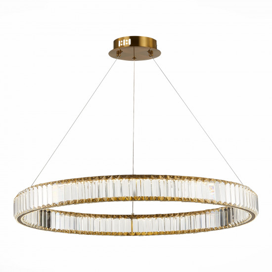 Подвесной светодиодный хрустальный светильник кольцами ST Luce TIVOLI SL1622.383.01