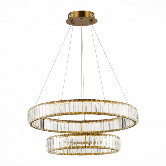 Подвесной светодиодный хрустальный светильник кольцами ST Luce TIVOLI SL1622.303.02