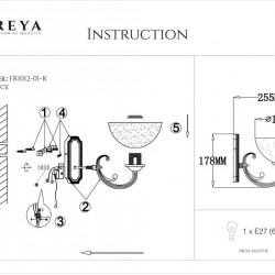 Бра Freya Herbert FR2012-WL-01-BZ