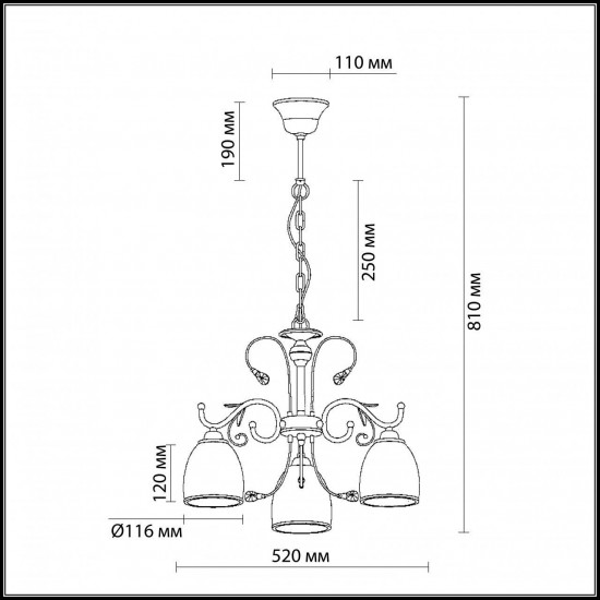 Подвесная люстра Odeon Light Mida 2242/3