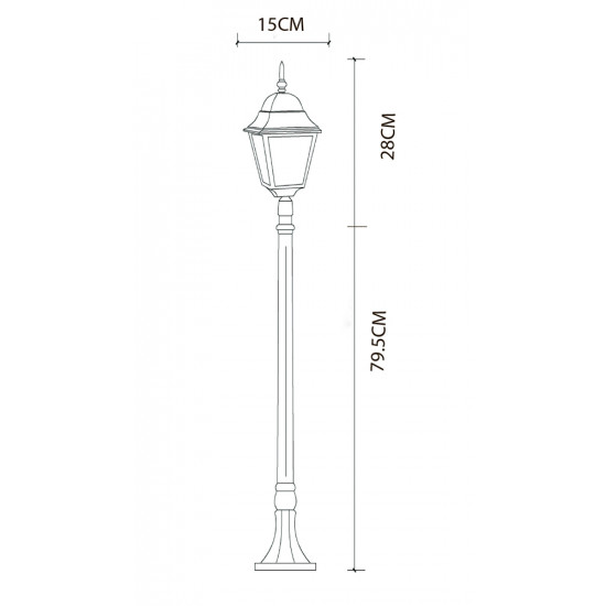 Уличный светильник Arte Lamp Bremen A1016PA-1BK