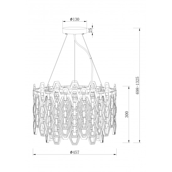 Подвесная люстра Maytoni Tissage MOD490PL-07G