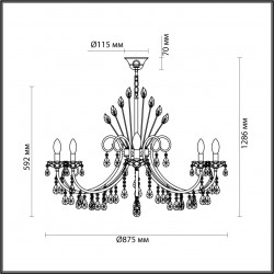 Хрустальная подвесная люстра Odeon Light VERSIA 4977/10