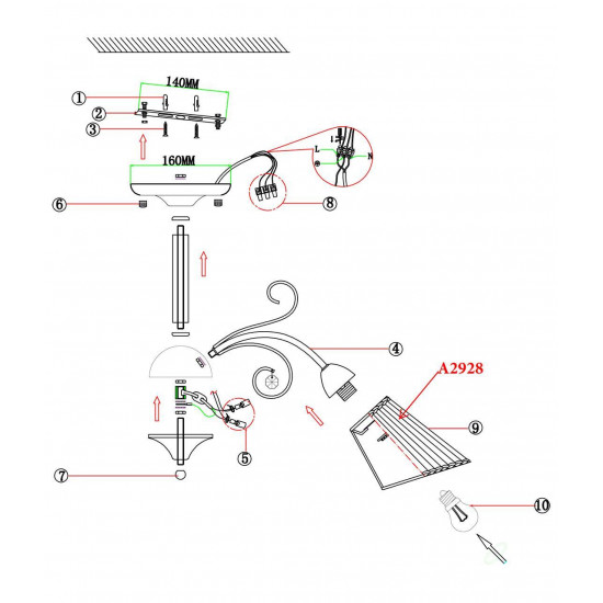 Потолочная люстра Odeon Light Fornelo 2928/8C