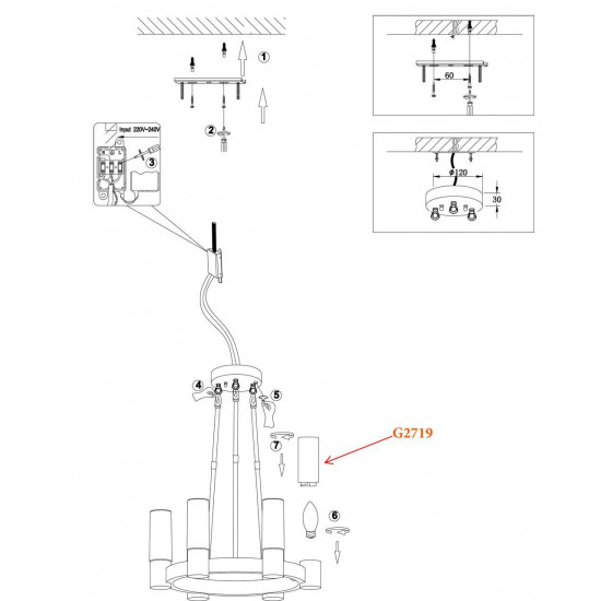 Подвесная люстра Odeon Light Lorita 2719/6