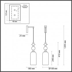 Бра Odeon Light Candy 4861/1WA