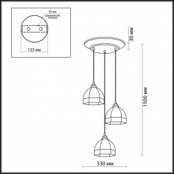 Подвесная люстра Odeon Light Valso 2344/3