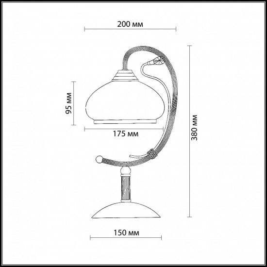 Настольная лампа Odeon Light Teura 2240/1T