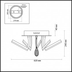 Потолочный светодиодный светильник Odeon Light Furdo 2870/100L