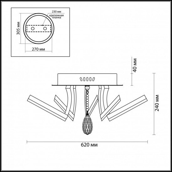 Потолочный светодиодный светильник Odeon Light Furdo 2870/100L