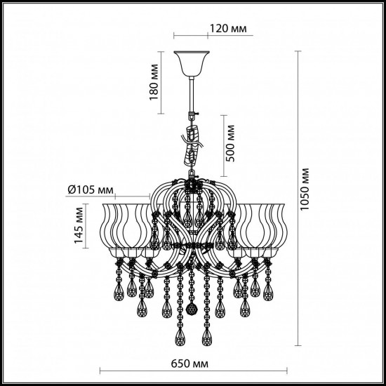 Подвесная люстра Odeon Light Mount 2936/6