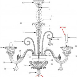 Подвесная люстра Odeon Light Abela 2791/10