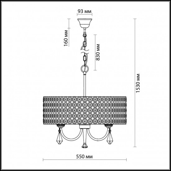 Подвесная люстра Odeon Light Soras 2897/5