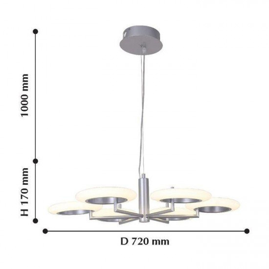Подвесная светодиодная люстра Favourite Annuli 2208-6P