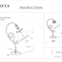Настольная лампа Freya Driana FR2405-TL-01-BZ