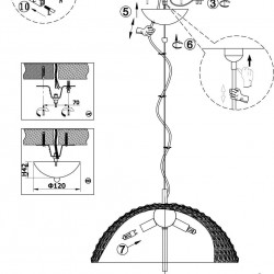 Подвесной светильник Odeon Light Lotte 2751/5