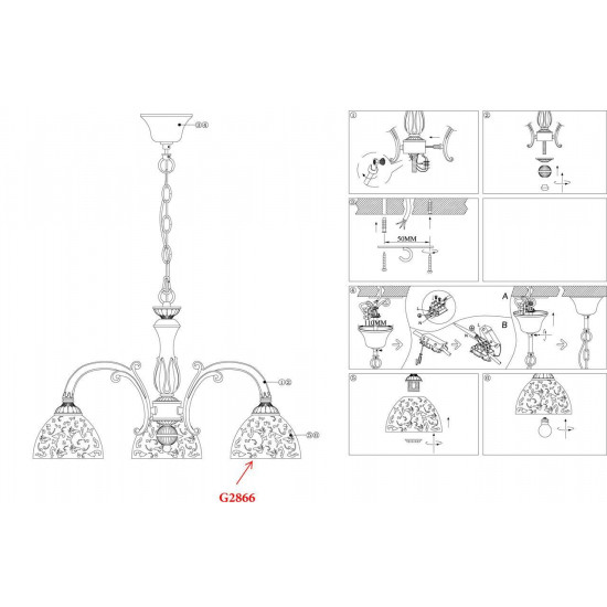 Подвесная люстра Odeon Light Sorema 2866/3