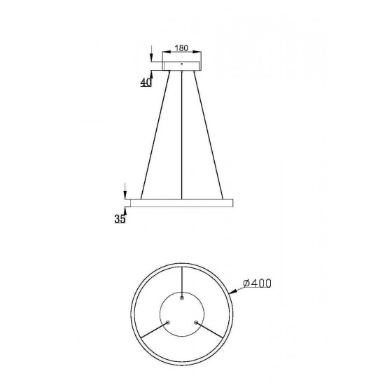 Подвесной светодиодный светильник с форме колец, LED люстра Maytoni Rim MOD058PL-L22W3K