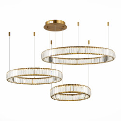 Подвесная светодиодная хрустальная люстра кольцами ST Luce TIVOLI SL1622.313.03