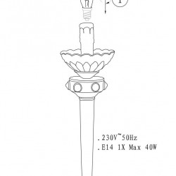 Настольная лампа Odeon Light Deva 2643/1T