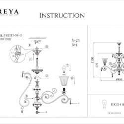 Подвесная люстра Freya Symphony FR2333-PL-08-BG