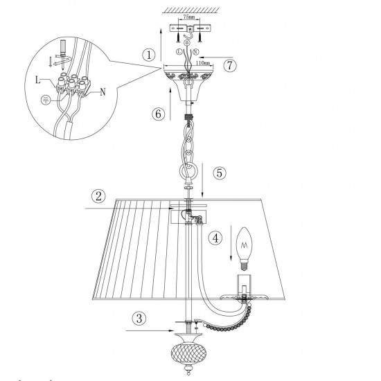 Подвесная люстра Odeon Light Alta 2611/3A