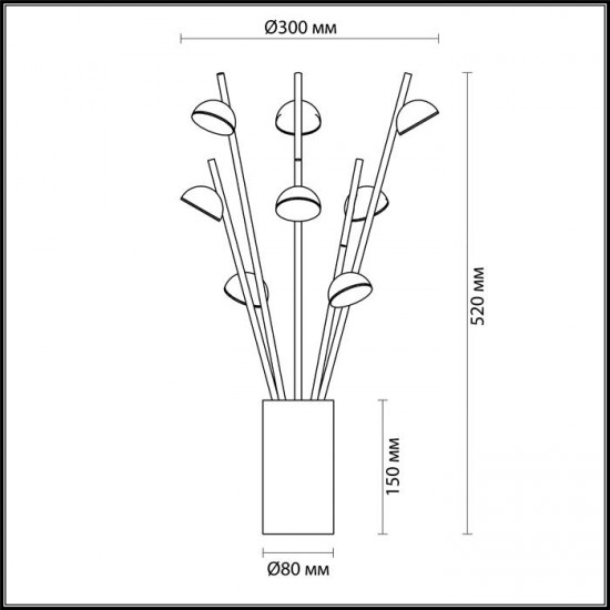 Настольная лампа Odeon Light Verica 4156/24TL