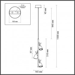 Подвесной светодиодный светильник Odeon Light Malpa 5002/13L