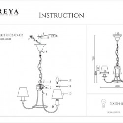 Подвесная люстра Freya Corda FR4402-PL-03-GB