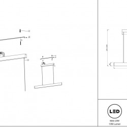 Подвесной светодиодный светильник Maytoni Step P010PL-L23W