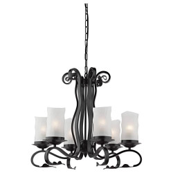 Подвесная люстра Arte Lamp Scroll A7915LM-6BK