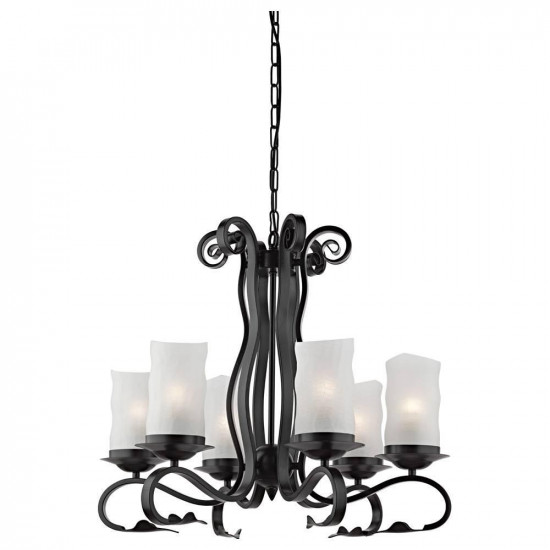 Подвесная люстра Arte Lamp Scroll A7915LM-6BK