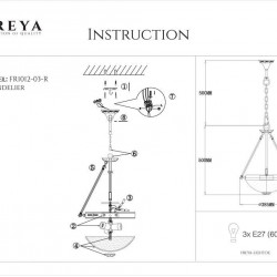 Подвесной светильник Freya Herbert FR2012-PL-03-BZ