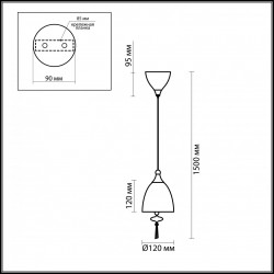 Подвесной светильник Odeon Light Leman 2570/1