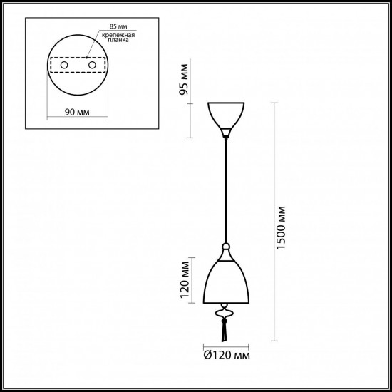 Подвесной светильник Odeon Light Leman 2570/1