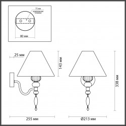 Бра в кантри стиле Odeon Light Sochi 4896/1W